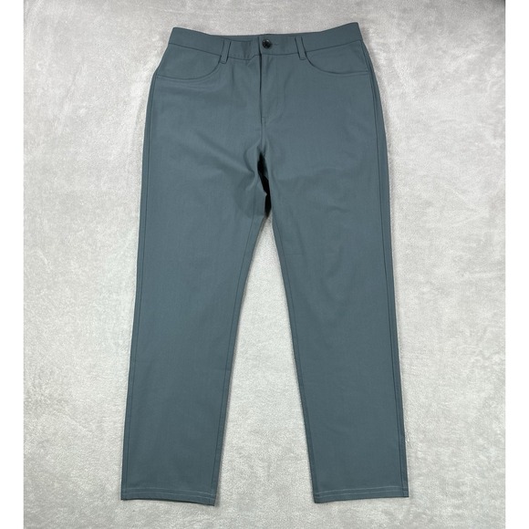 Vuori Meta Pants Mens 32 Teal Performance Zip Pocket Travel Golf Casual Chino - Picture 2 of 16